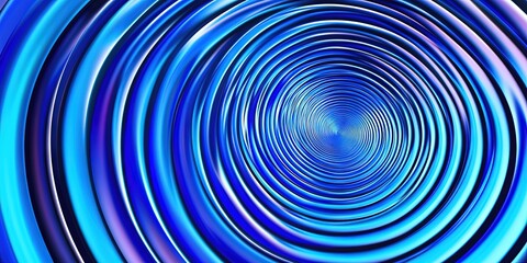 Obraz premium A geometric pattern of concentric circles filled with vibrant blue gradients, 