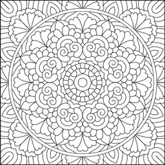 Easy Hand-Drawn Mandala Coloring Page | Mandala Coloring Page For All Ages
