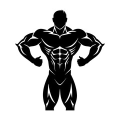 Muscle Man Silhouette vector illustration