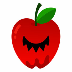 red apple isolated on white