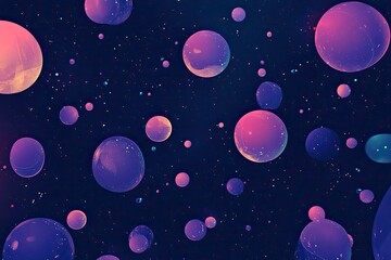 Fototapeta premium Abstract bubble patterns in vibrant hues