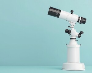 A futuristic 3Dprinted telescope being assembled, symbolizing technological advancements in astronomy