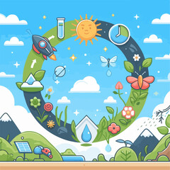 illustration of environmental pollution previntion 