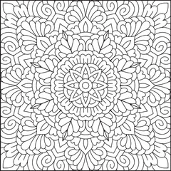 Easy Hand-Drawn Mandala Coloring Page | Mandala Coloring Page For All Ages