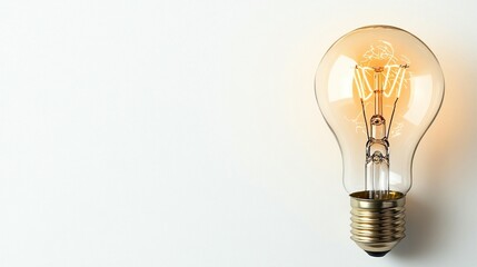 Glowing lightbulb minimalist stock photo ideas innovation energy