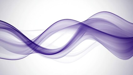 Naklejka premium Abstract purple flowing waves on white