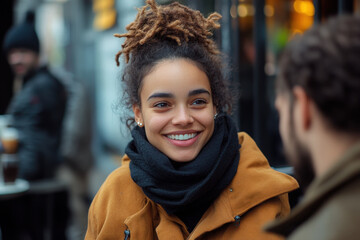 street portrait photoshoot genuine emotions and relaxed poses in urban setting.
