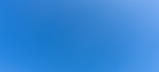 Beautiful light blue sky without clouds in the morning or afternoon on sunny day used as natural background texture in decorative art work