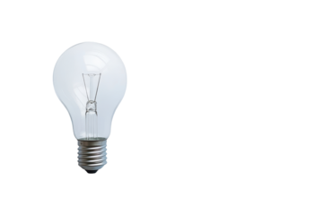 Isolated Transparent Light Bulb