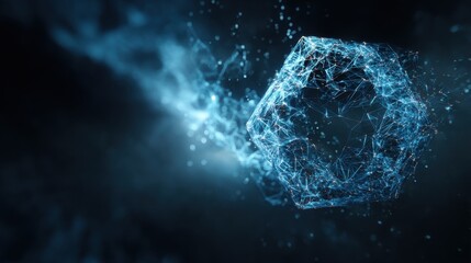 Abstract representation of a complex network or molecular structure