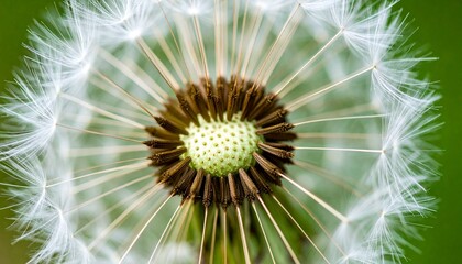 Obraz premium Close-Up of Seed-Loaded Dandelion Head