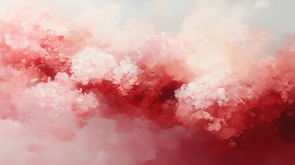 Fototapeta premium Abstract landscape painting of soft, blended colors.
