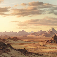 Naklejka premium sunset in the mountains