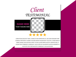 Client Review Testimonial Template Design