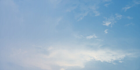 sunny sky blue light watercolor background. Aquarelle painting brush effect card paper textured canvas cloudy smoke space for text, entertaining card, template. aquamarine color graphics illustration