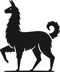 Fototapeta premium Llama vector silhouette