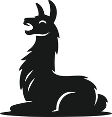 Llama vector silhouette