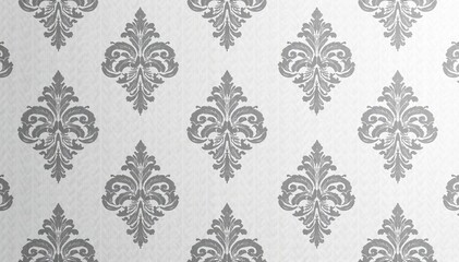 Subtle grey damask pattern with a linear motif, perfect for backgrounds , minimal, grey scale, seamless
