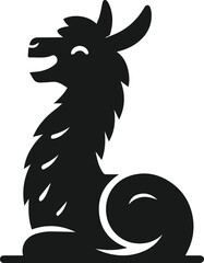 Llama vector silhouette