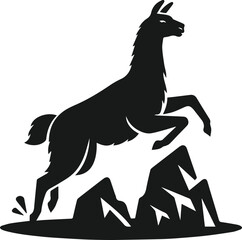 Llama vector silhouette