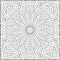 Easy Hand-Drawn Mandala Coloring Page | Mandala Coloring Page For All Ages