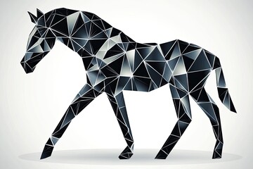 Obraz premium Geometric Horse Silhouette