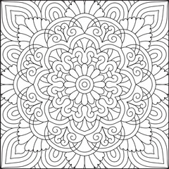Easy Hand-Drawn Mandala Coloring Page | Mandala Coloring Page For All Ages