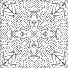 Easy Hand-Drawn Mandala Coloring Page | Mandala Coloring Page For All Ages