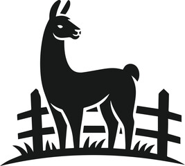 Llama vector silhouette