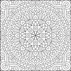 Easy Hand-Drawn Mandala Coloring Page | Mandala Coloring Page For All Ages