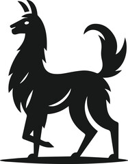Fototapeta premium Llama vector silhouette