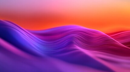 Fototapeta premium Abstract fluid gradient landscape, showcasing smooth transitions and vibrant hues