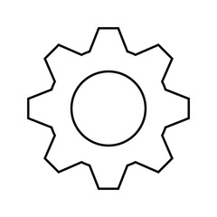 Gear icon on white background. flat illustration of Gear. vector icon. Gear sign symbol