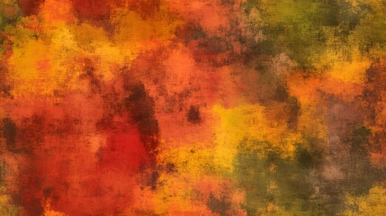 Abstract autumnal color palette with textured brushstrokes.