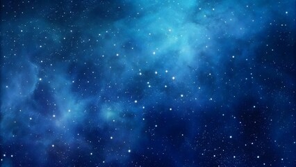 Fototapeta premium Deep Space Background with Stars and Blue Nebula – Cosmic Galaxy Night Sky