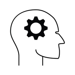 Brain process, thinking icon. sign for mobile concept and web design. vector illustration