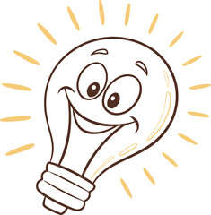 cartoon light bulb
