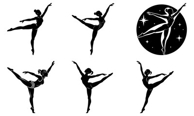 Gymnast Silhouette vector illustration