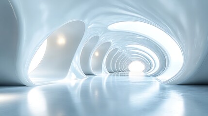 Obraz premium Fluid motion-inspired architecture interior high resolution images