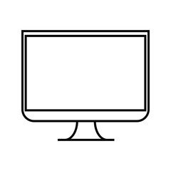 computer monitor vector illustration on white background.