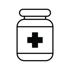 Medicine Bottle icon. symbol for mobile concept and web design. vector illustration