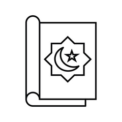 Quran icon . for mobile concept and web design on white background