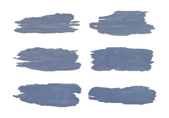 Navy blue brush stroke isolated on background. Paint brush stroke vector for ink paint, grunge design element, dirt banner, watercolor design, dirty texture. Trendy brush stroke, vector illustration