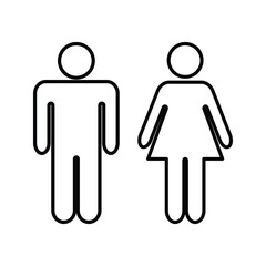 Girls and boys restroom sign. men and women restroom icon. toilet icon sign symbol. vector illustration.