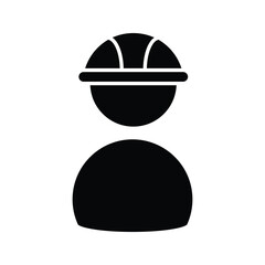 Construction worker icon. vector illustration