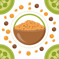 seamless background with coffee beans