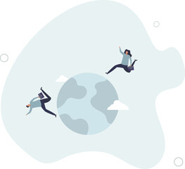 Global business competitor, innovation that change the agile world, international working abroad concept, character life .