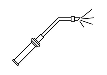 Icono negro de soldador para metal