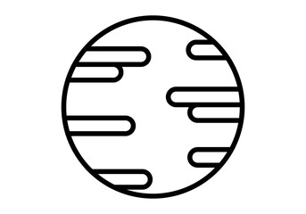 Icono negro de planeta extraterrestre  © Gabrieuskal