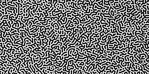 Diffusion reaction seamless vector pattern. Natural seamless line pattern. Linear design with biological shapes. Reaction-diffusion or truing pattern formation. abstract truing organic wallpaper.	